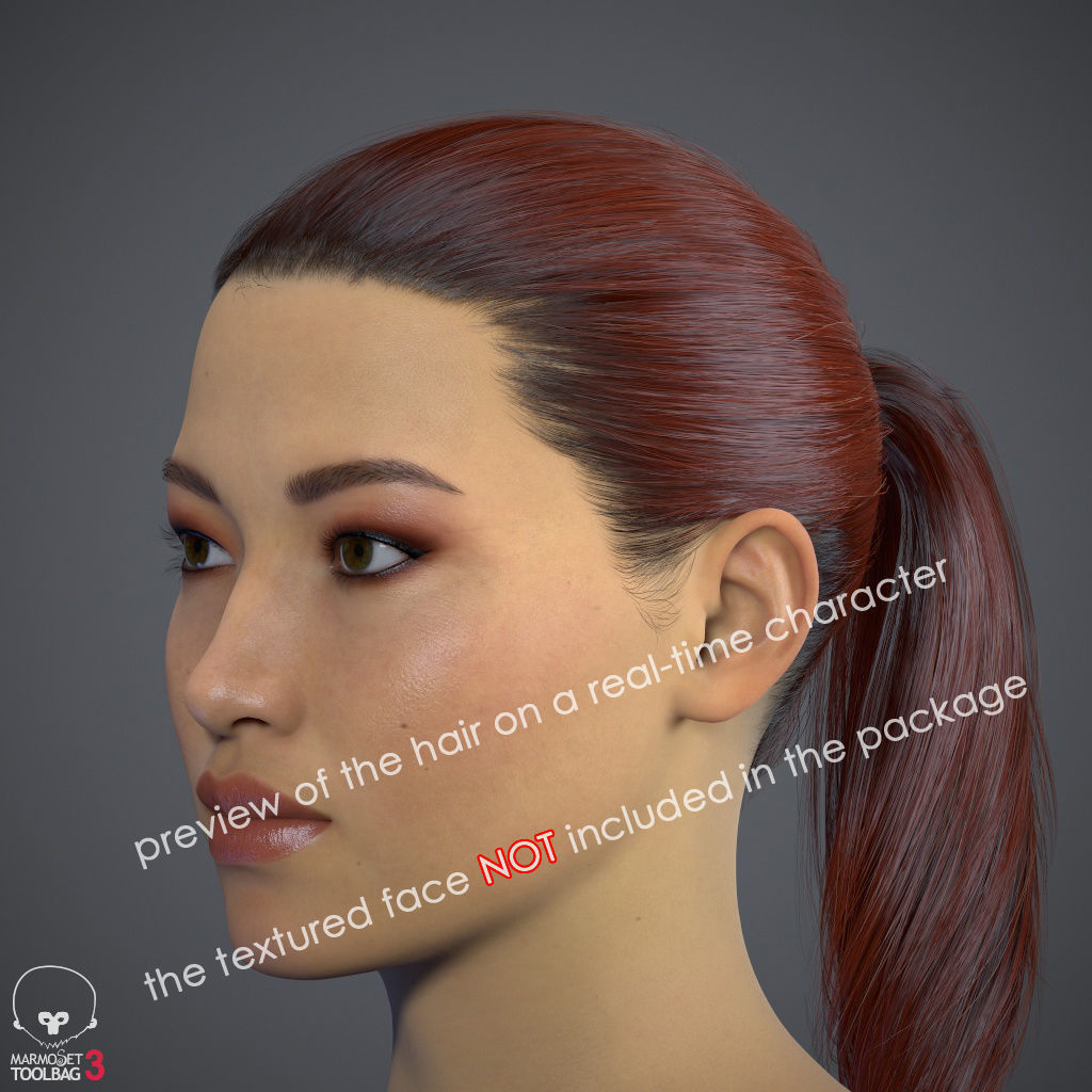 Hair - Pack A - Gen2 3D Model Collection_64