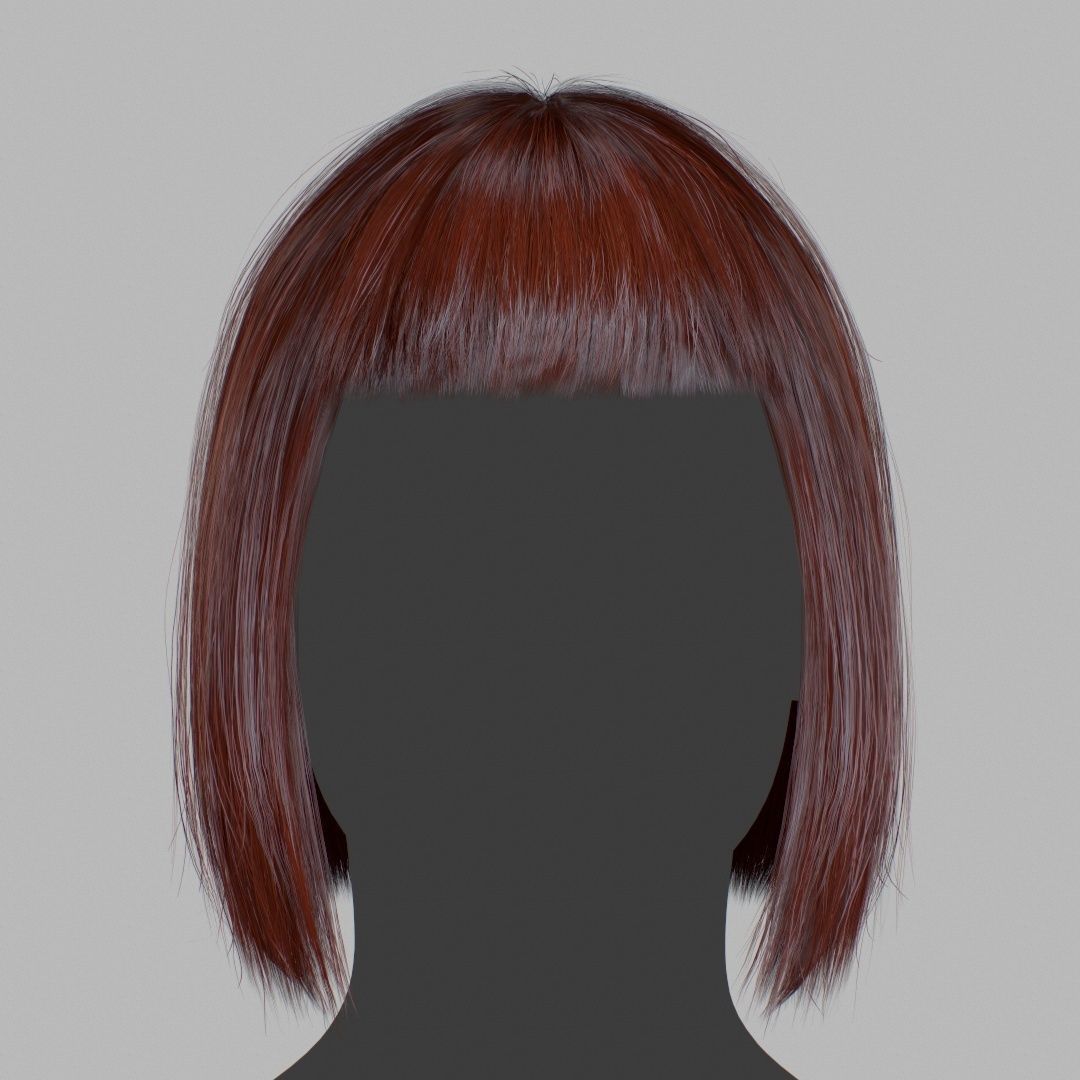 Hair - Pack A - Gen2 3D Model Collection_9