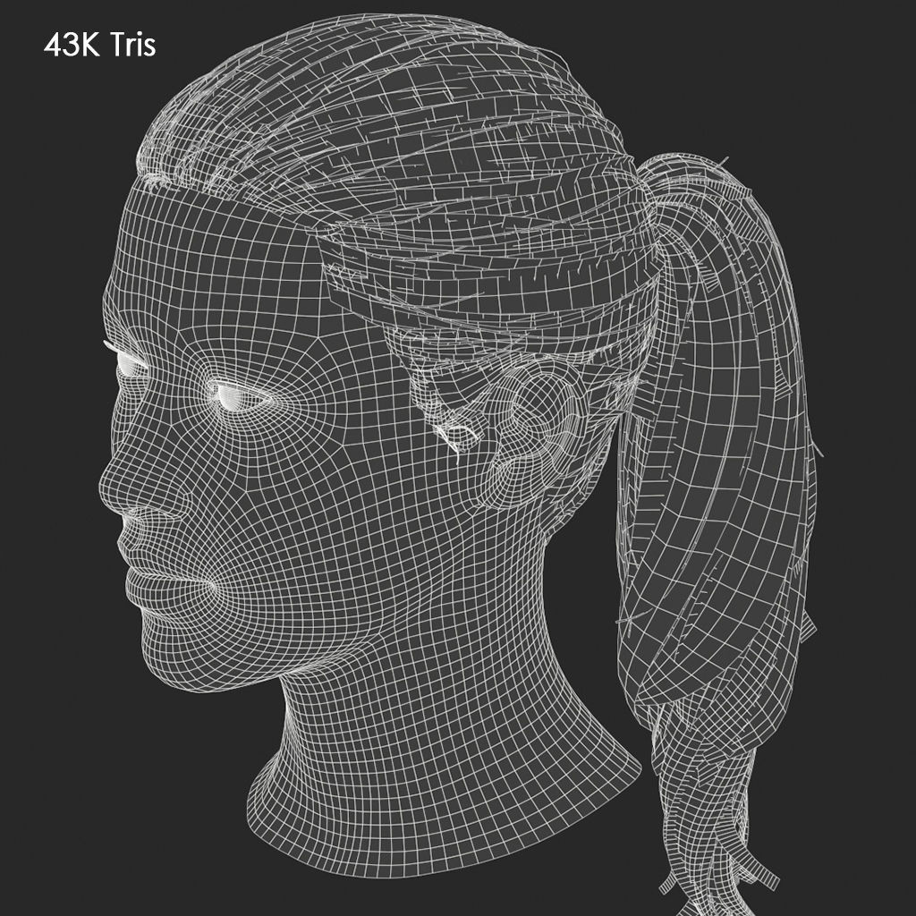 Hair - Pack A - Gen2 3D Model Collection_63