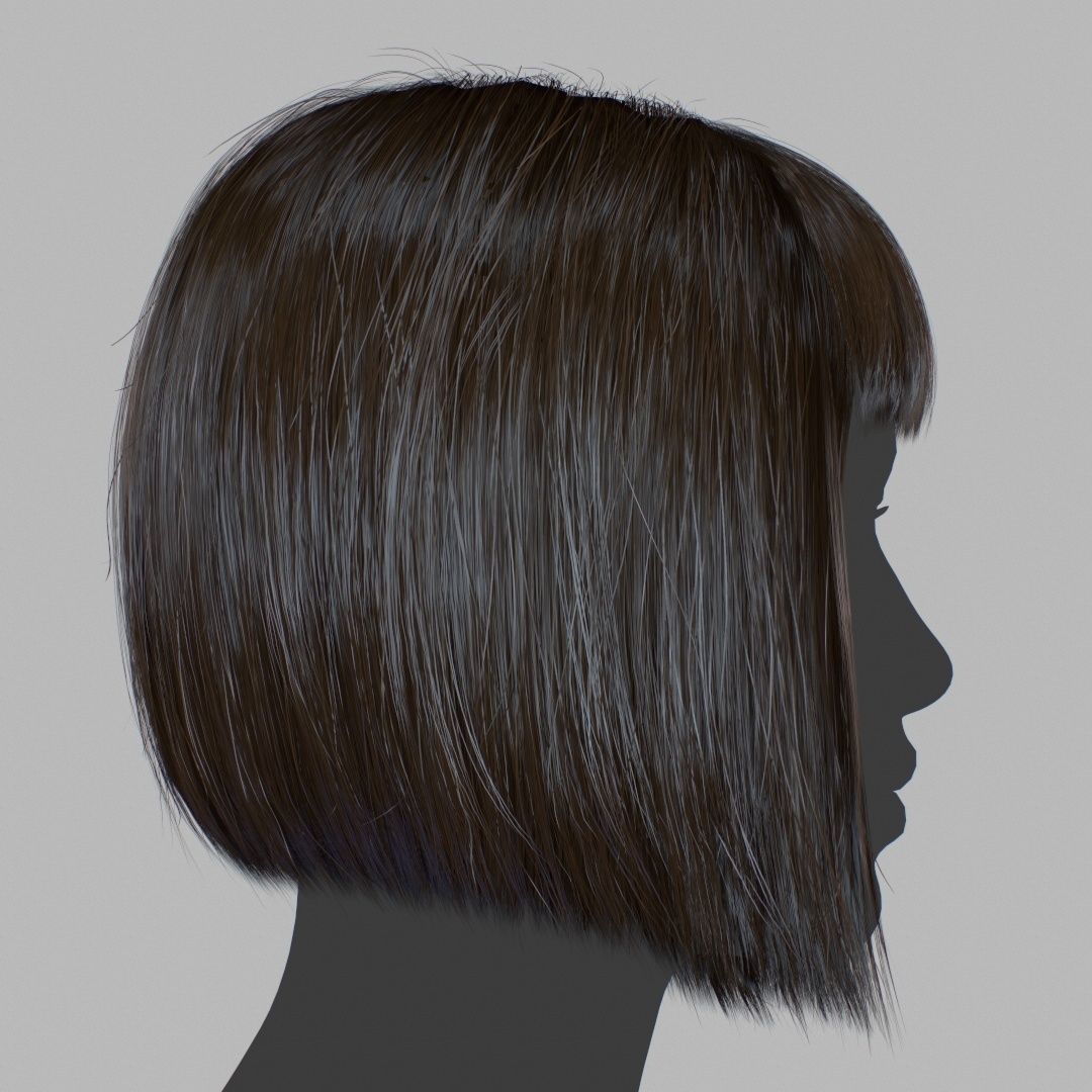 Hair - Pack A - Gen2 3D Model Collection_15