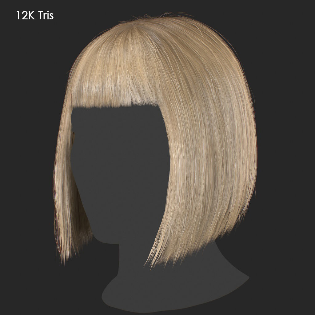 Hair - Pack A - Gen2 3D Model Collection_14