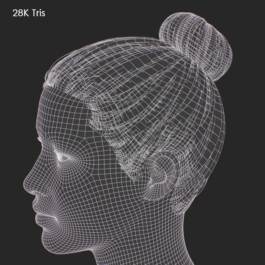 Hair - Pack A - Gen2 3D Model Collection_87