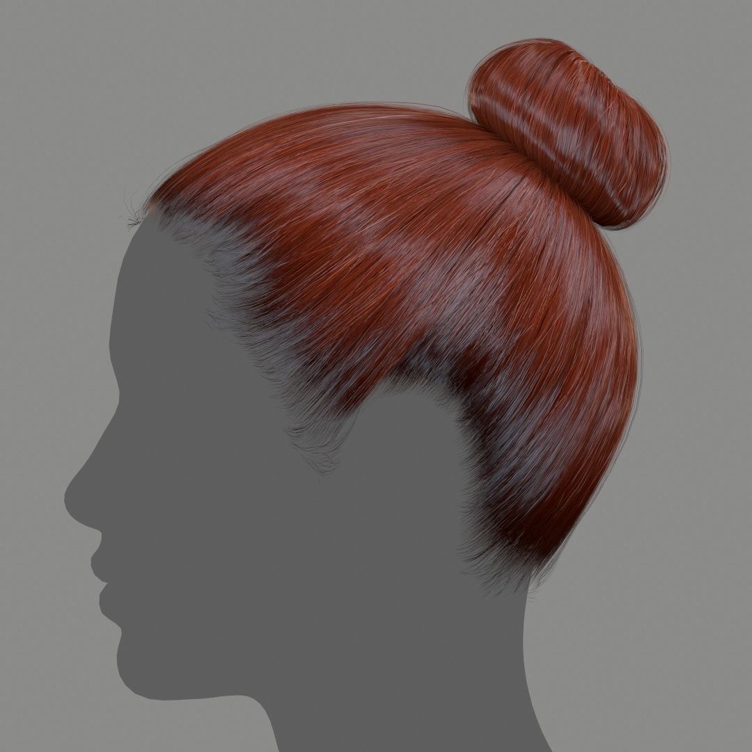 Hair - Pack A - Gen2 3D Model Collection_81
