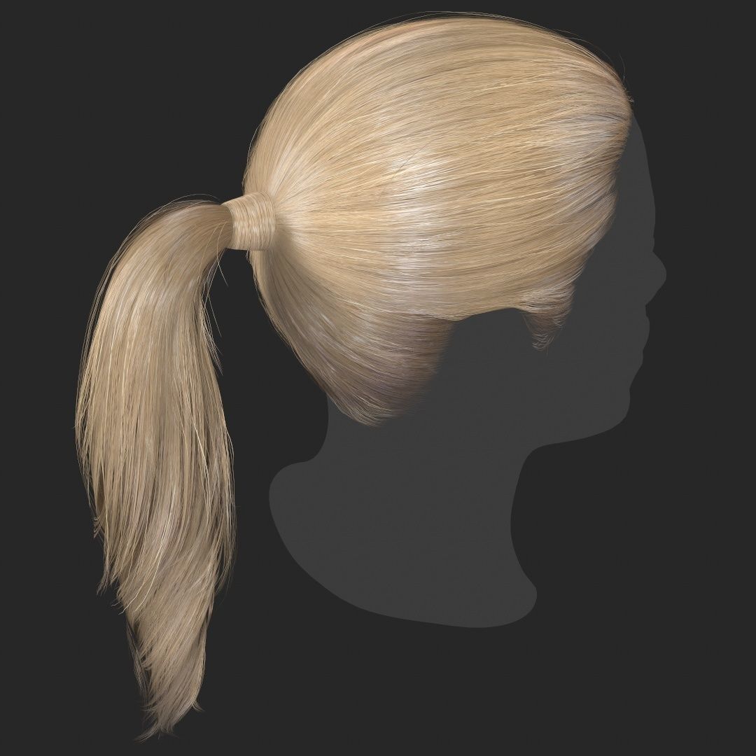 Hair - Pack A - Gen2 3D Model Collection_49