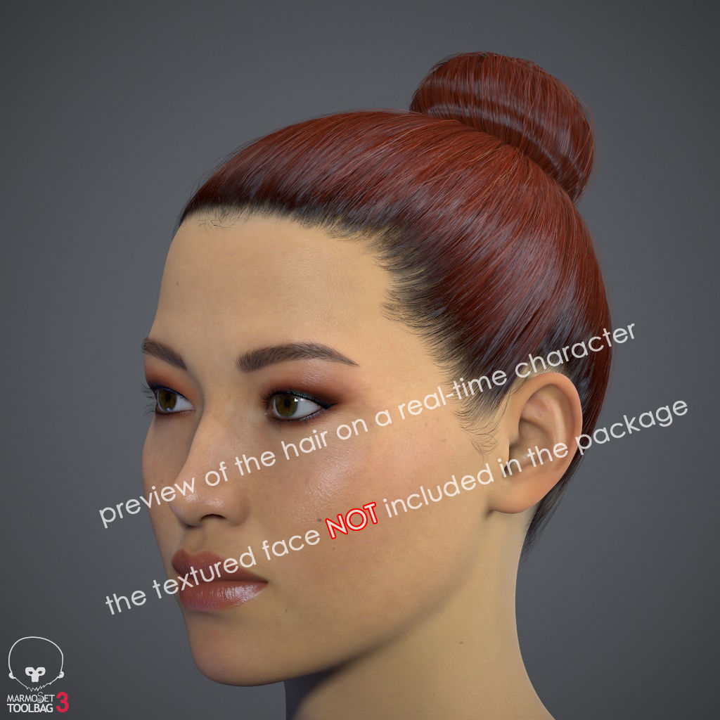 Hair - Pack A - Gen2 3D Model Collection_84