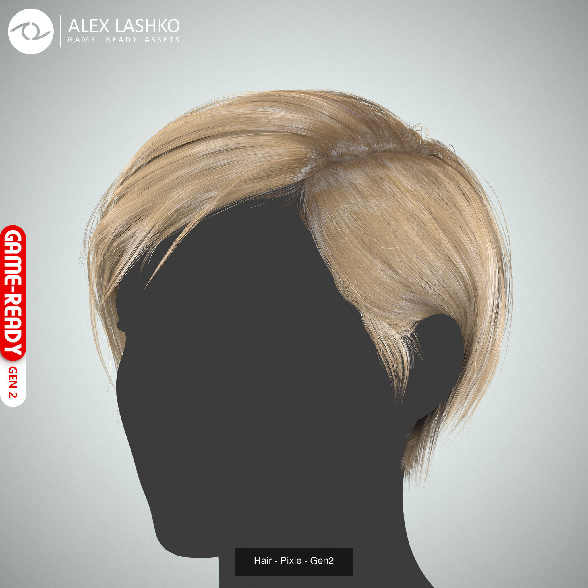 Hair - Pack A - Gen2 3D Model Collection_2