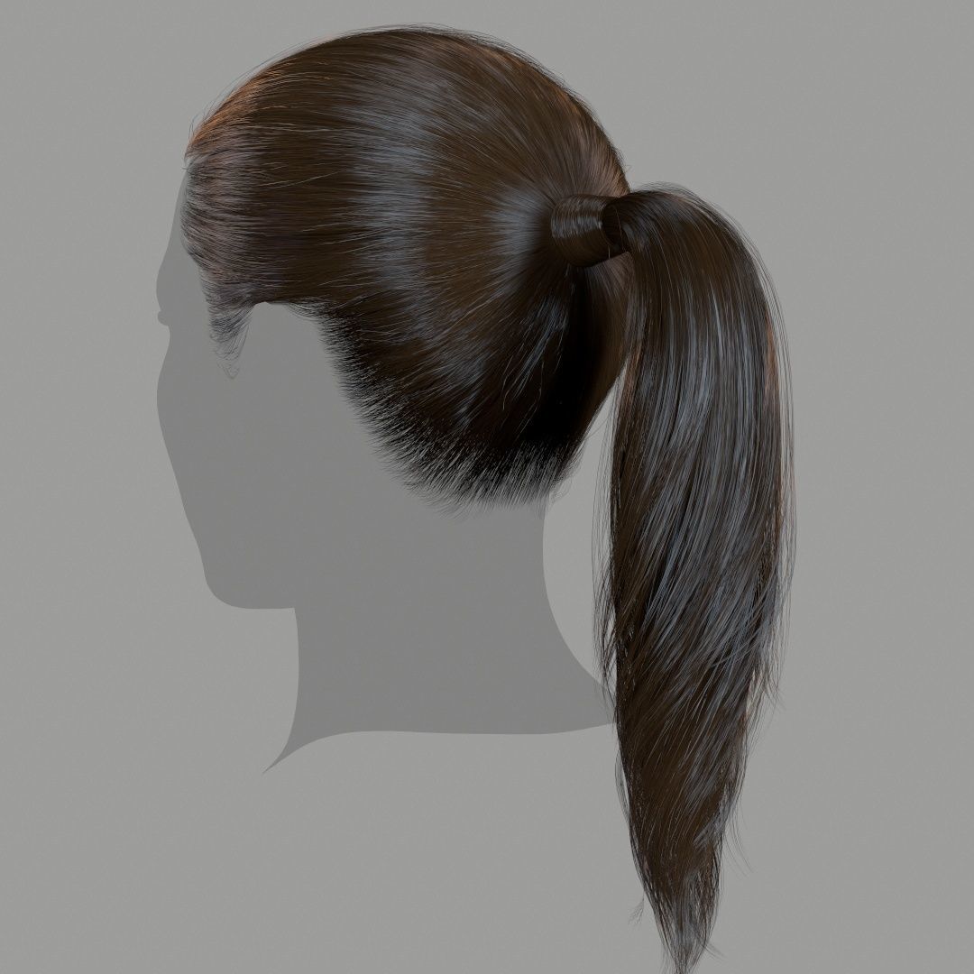 Hair - Pack A - Gen2 3D Model Collection_53