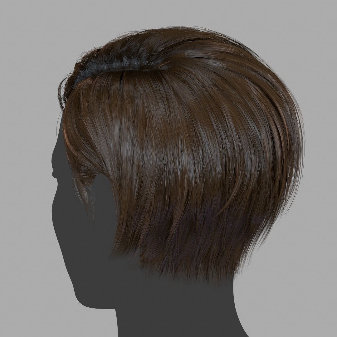 Hair - Pack A - Gen2 3D Model Collection_33
