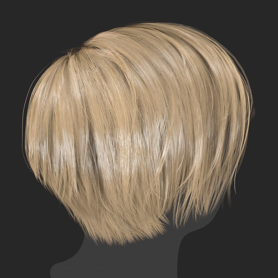 Hair - Pack A - Gen2 3D Model Collection_27