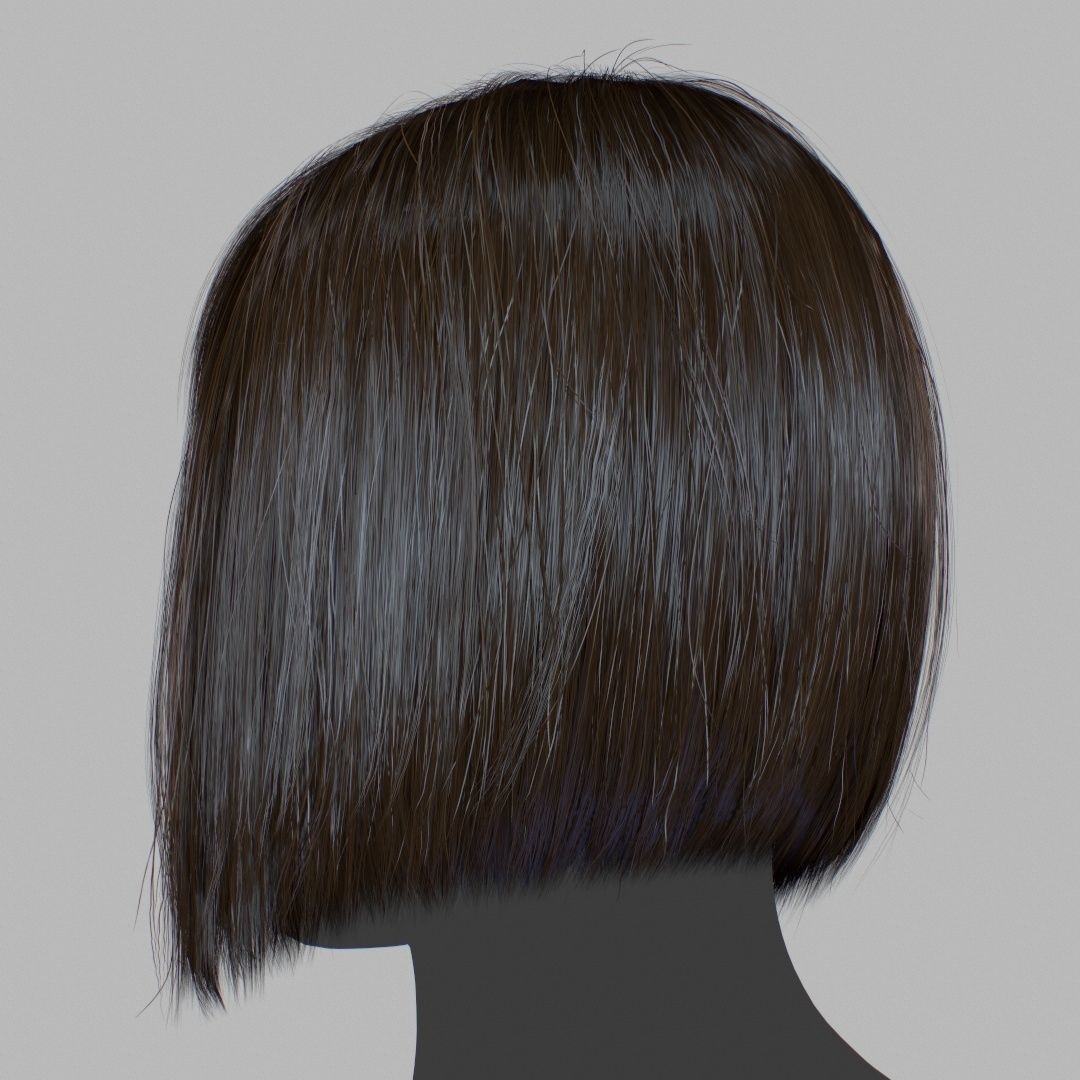 Hair - Pack A - Gen2 3D Model Collection_17