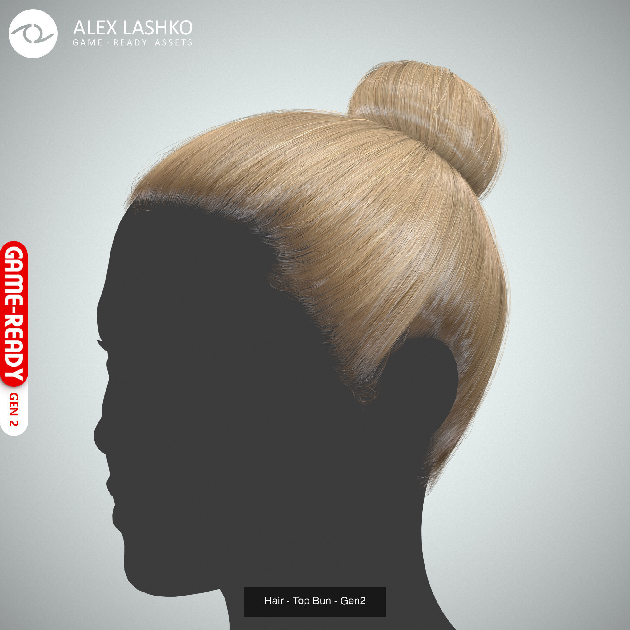 Hair - Pack A - Gen2 3D Model Collection_4