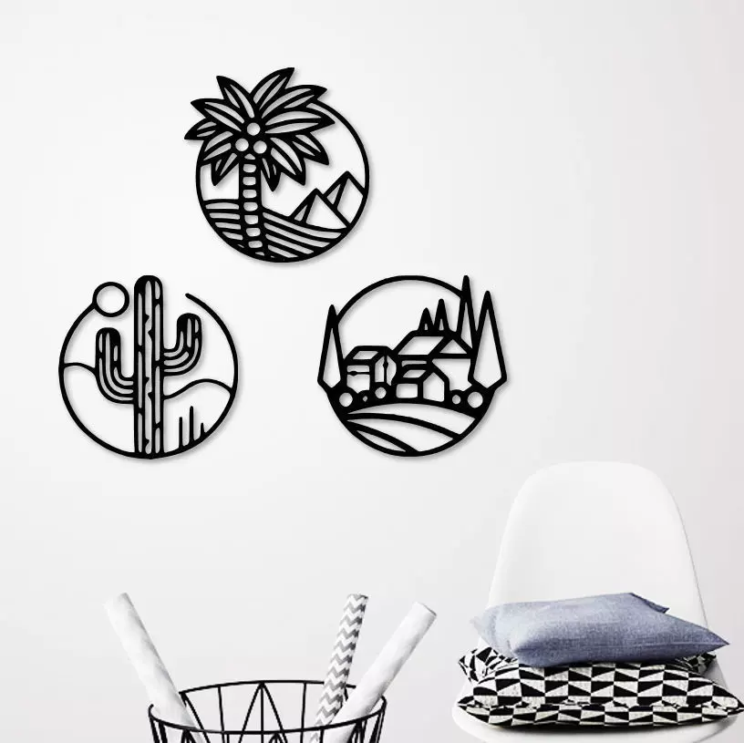 NATURE ICONS WALL DECORATION 3D print model_0