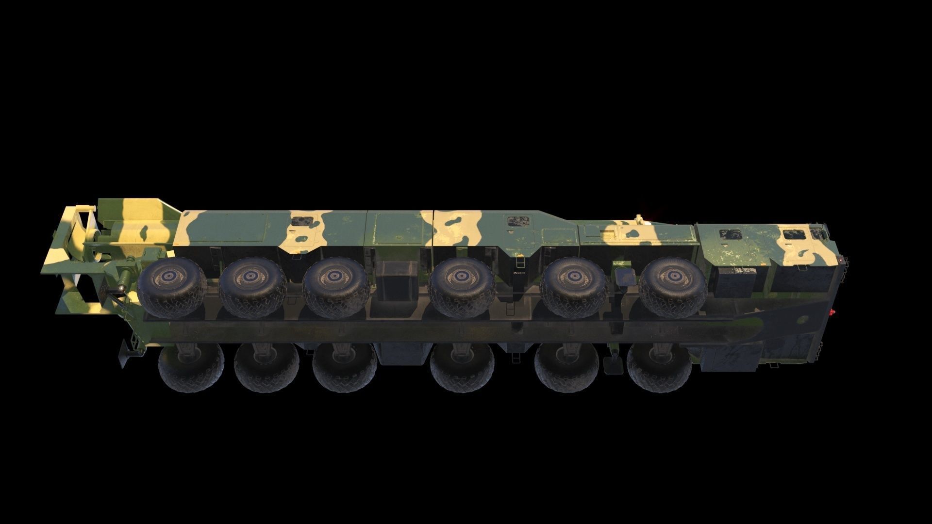 Shaheen-2 missile launcher 3D model_13