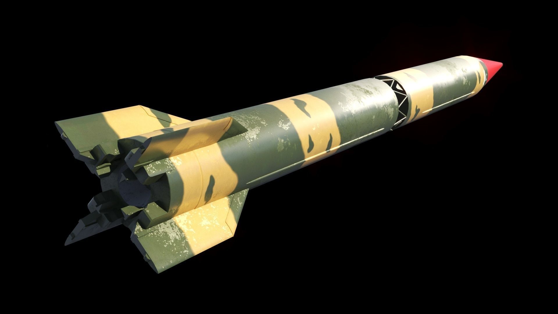 Shaheen-2 missile launcher 3D model_3