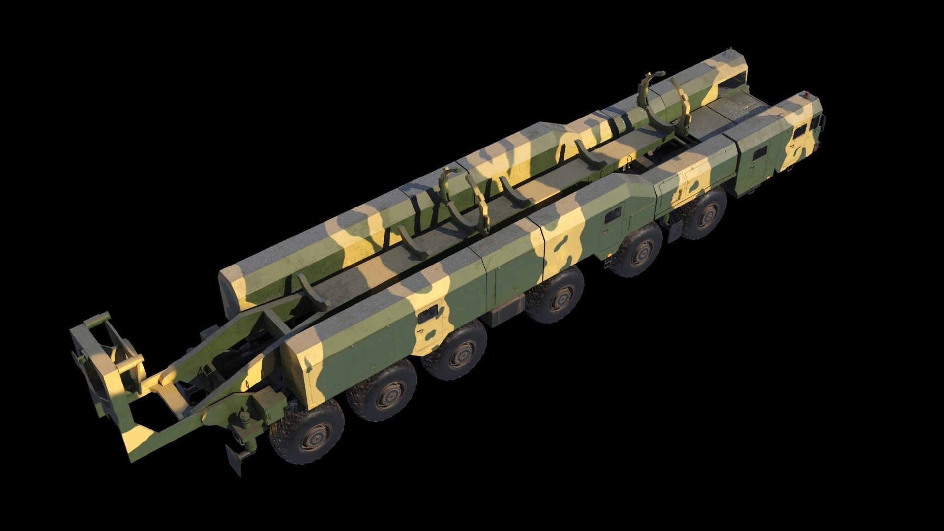 Shaheen-2 missile launcher 3D model_11