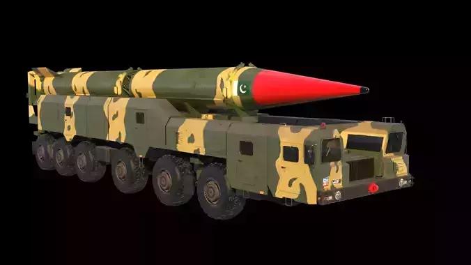 Shaheen-2 missile launcher 3D model