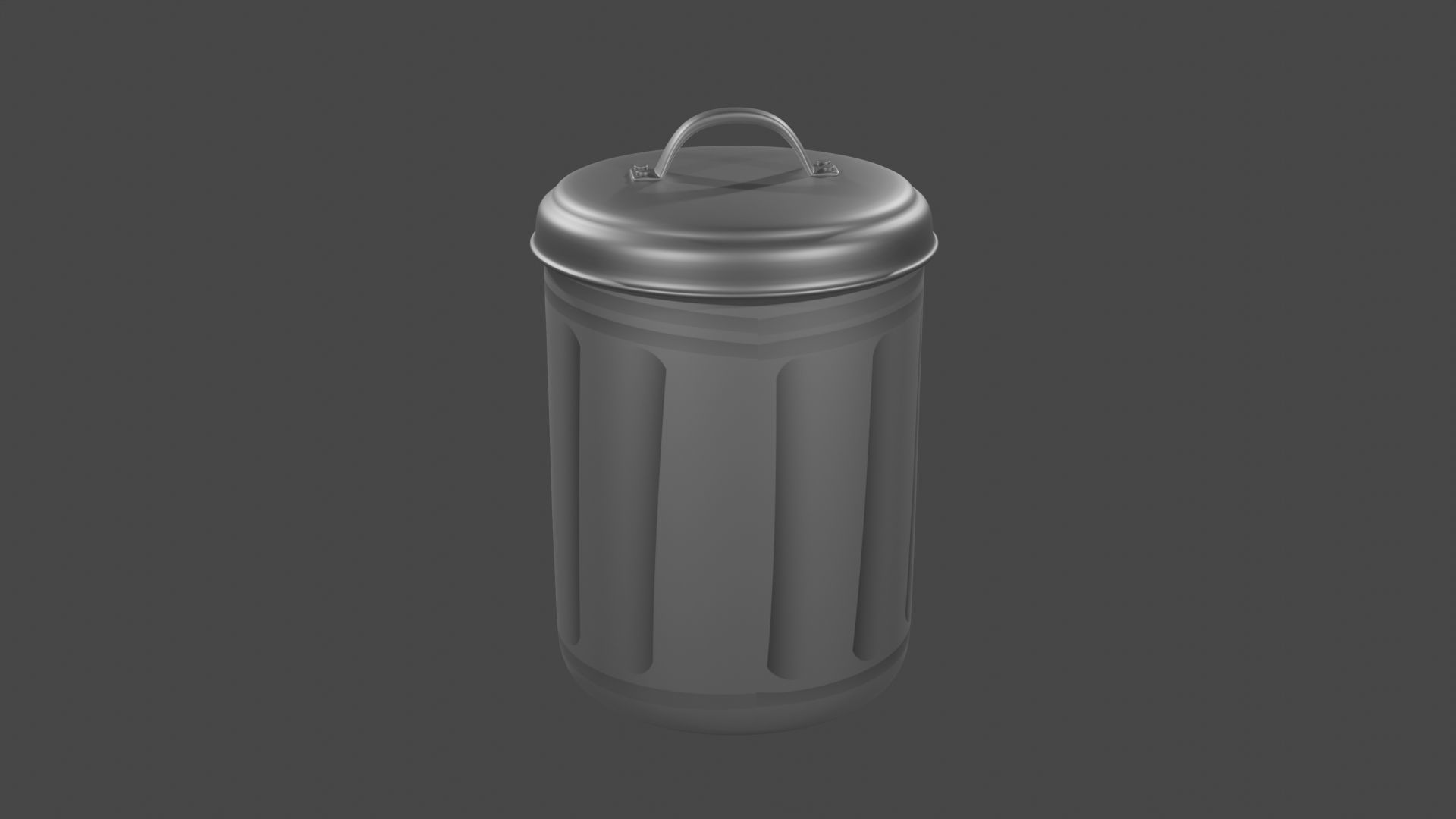 A 3D Cartoon Character of Steel Waste Bin 3D model_9