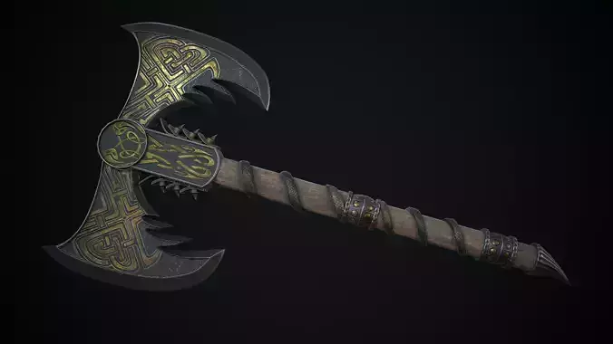 Axe Fantasy Game 3d model Low-poly 3D model Low-poly 3D model