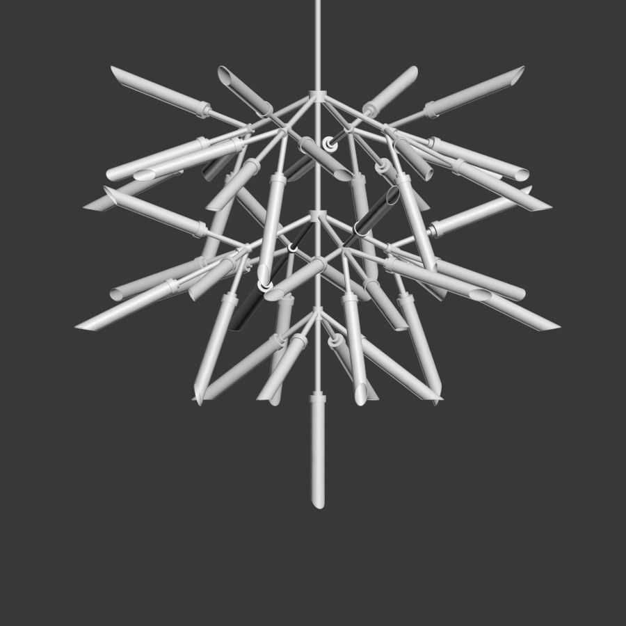 Spur Pendant Grand Chandelier loftcocept 3D model_1
