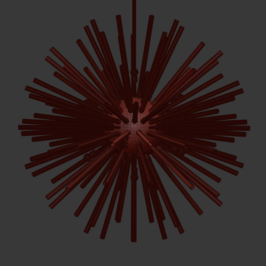 Vintage Sputnik White glass 3D model_2