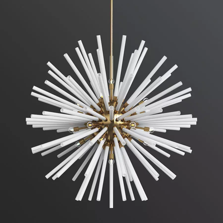 Vintage Sputnik White glass 3D model_0