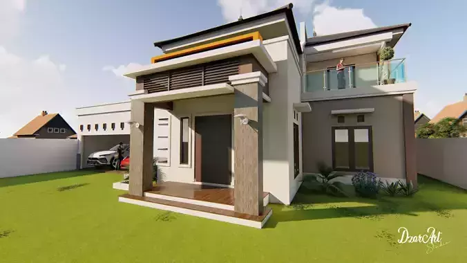 Modern House Design 01 at Indonesia