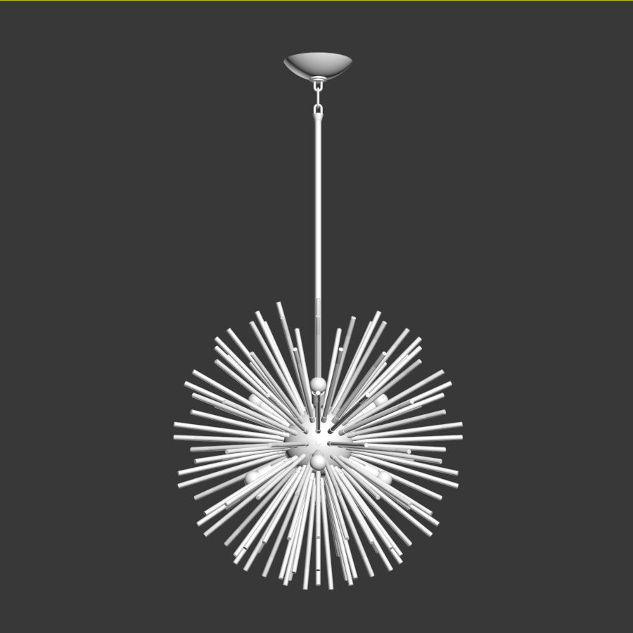 Andromeda Large Chandelier in Brass 3D model_3