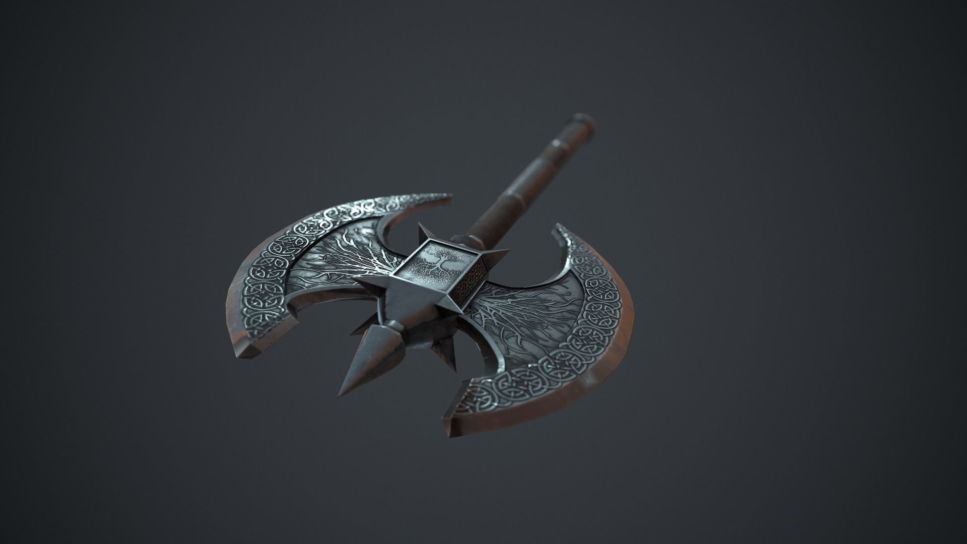 Axe Fantasy Game 3d model Low-poly 3D model Low-poly 3D model_7