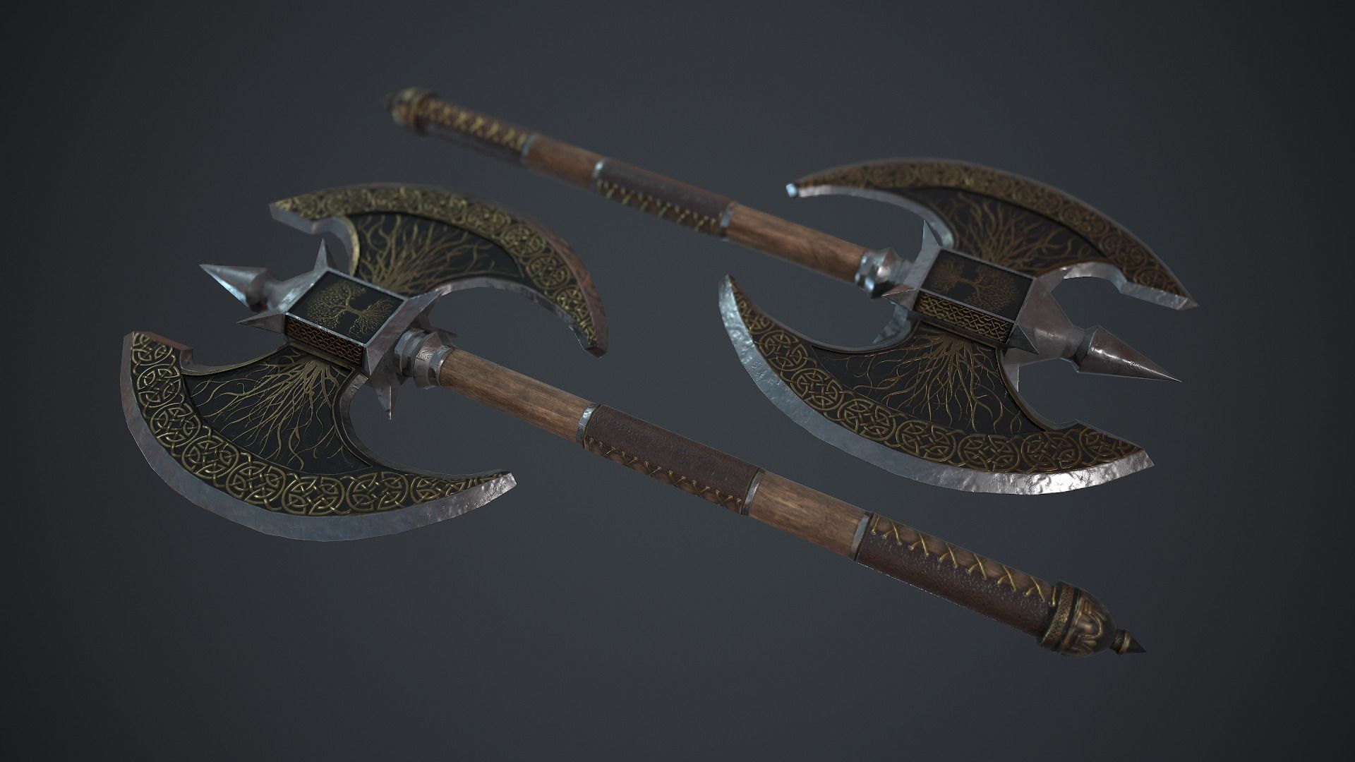 Axe Fantasy Game 3d model Low-poly 3D model Low-poly 3D model_10