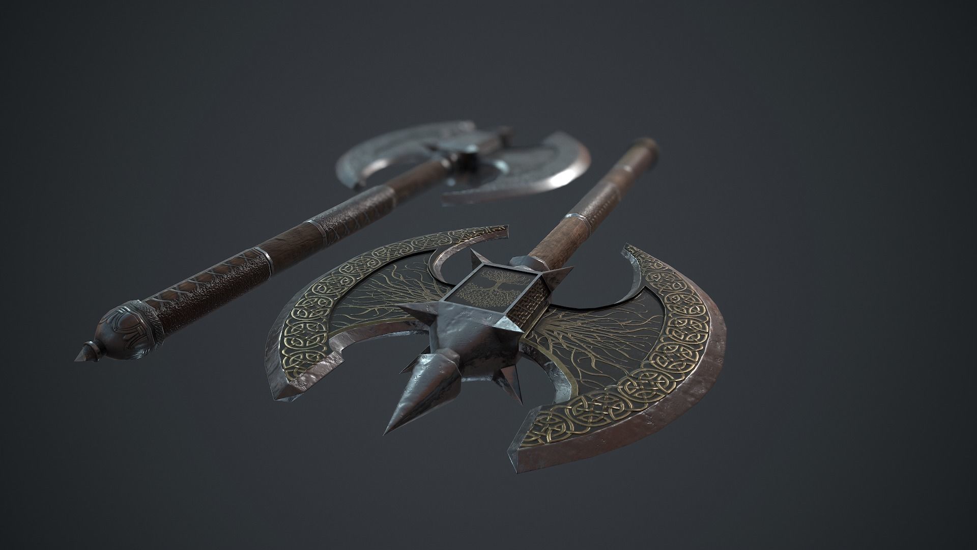 Axe Fantasy Game 3d model Low-poly 3D model Low-poly 3D model_13