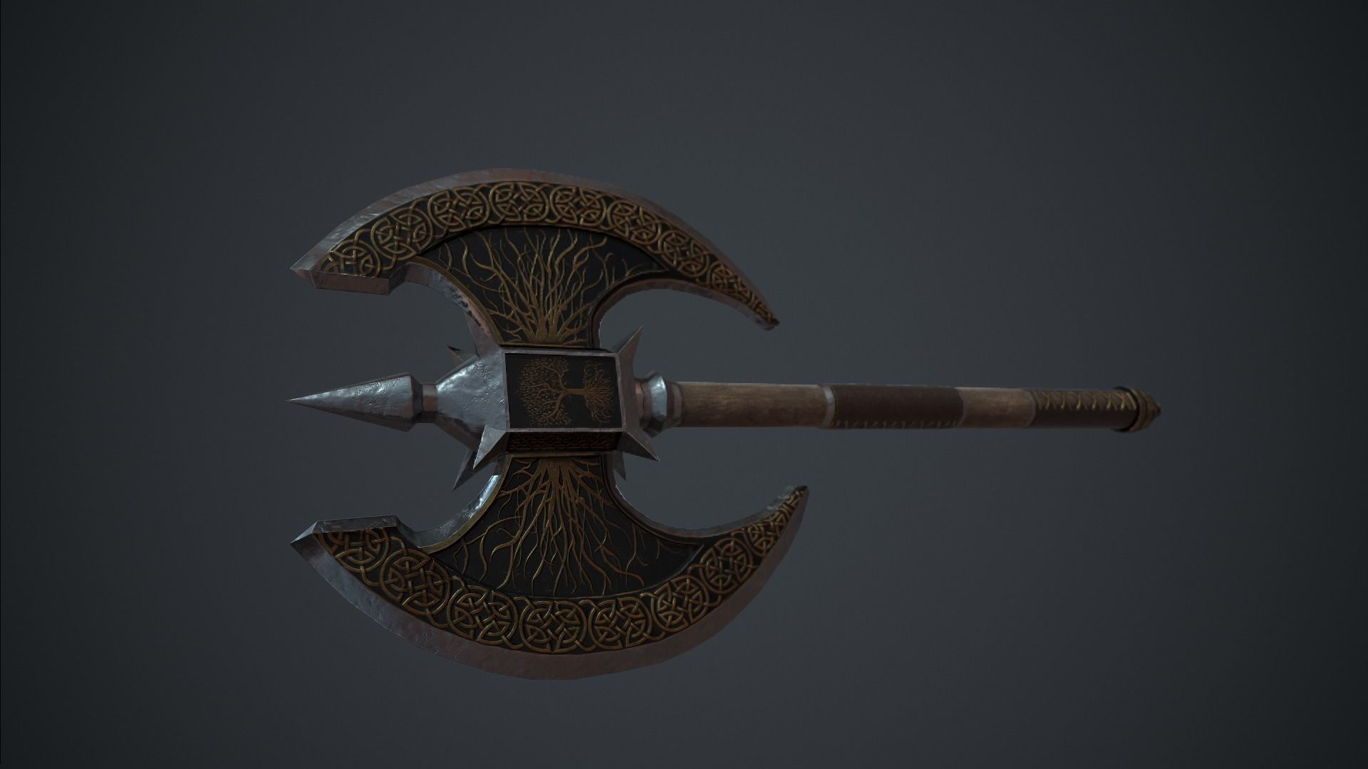 Axe Fantasy Game 3d model Low-poly 3D model Low-poly 3D model_4