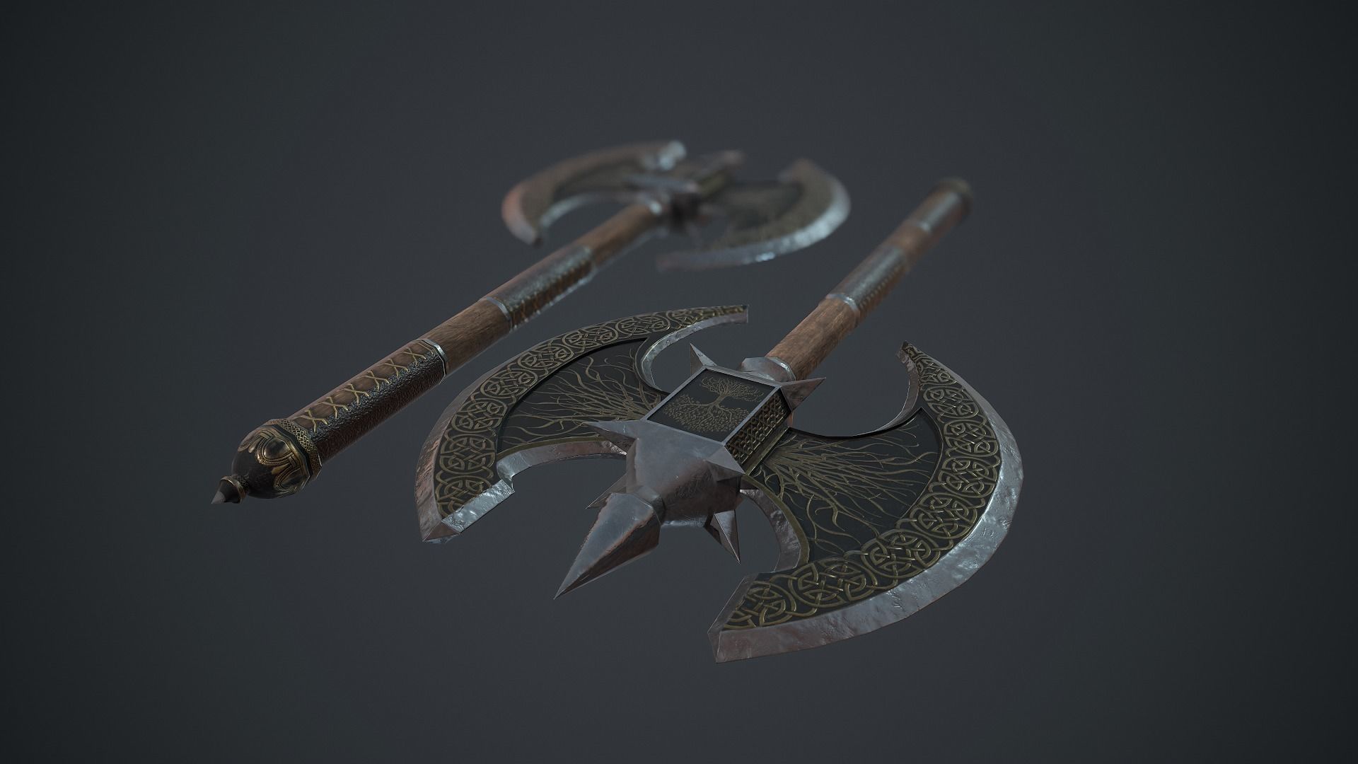 Axe Fantasy Game 3d model Low-poly 3D model Low-poly 3D model_11