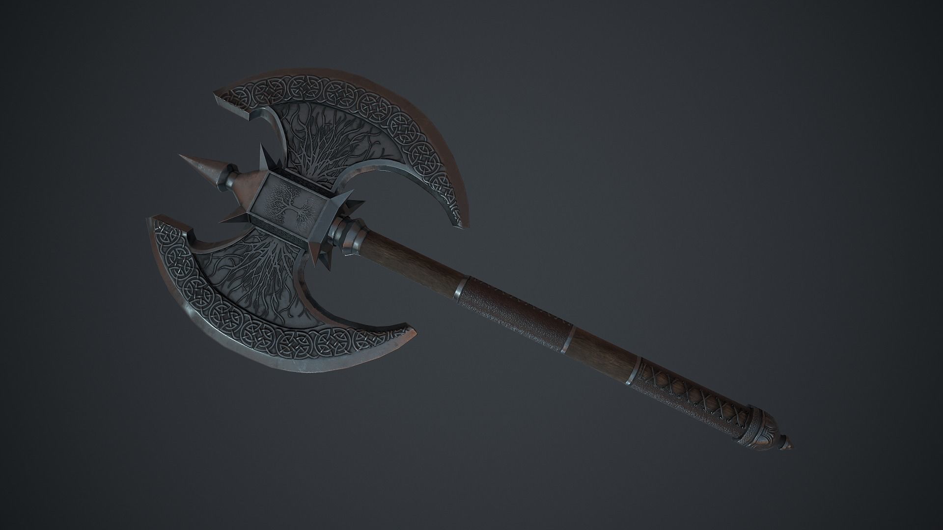 Axe Fantasy Game 3d model Low-poly 3D model Low-poly 3D model_8