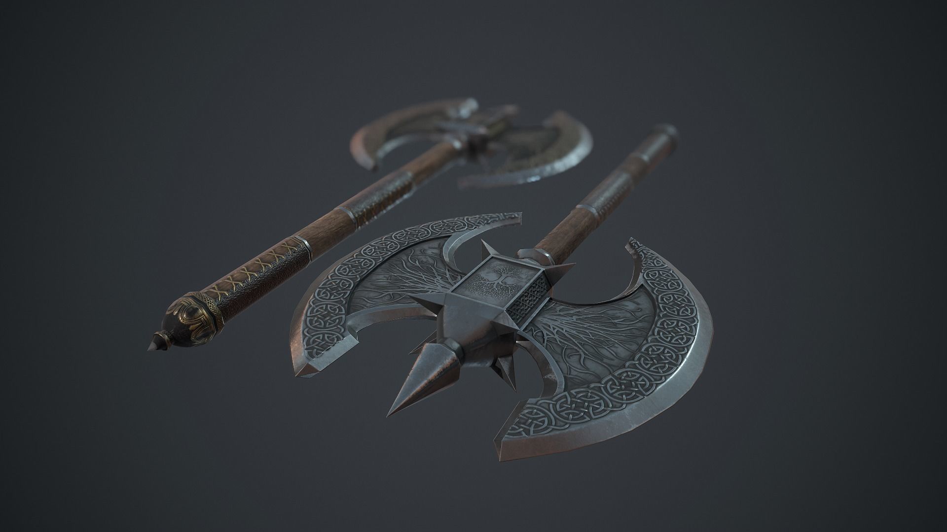Axe Fantasy Game 3d model Low-poly 3D model Low-poly 3D model_12
