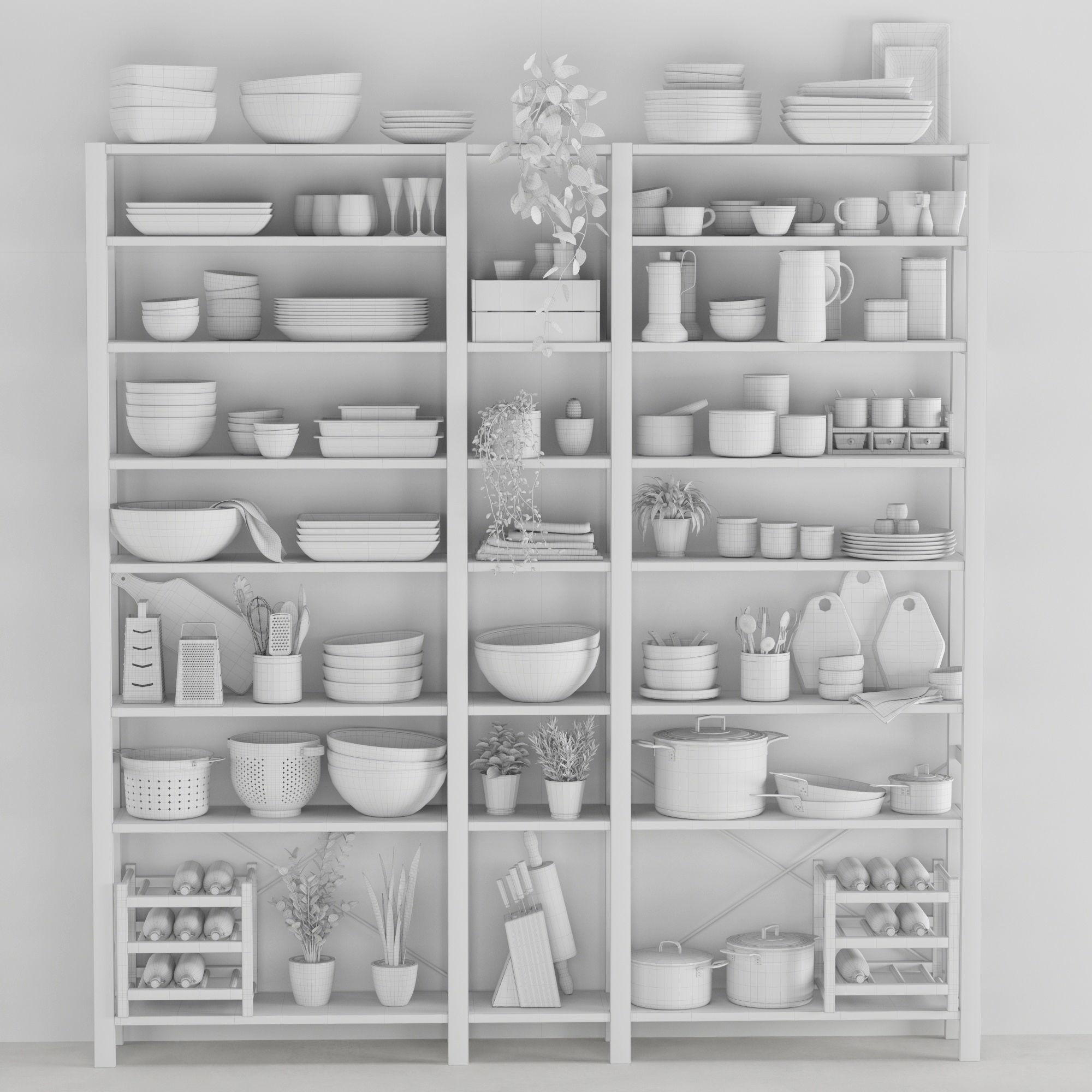 Kitchenware and Tableware 24 3D model_7