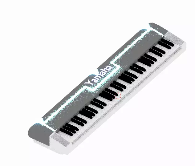 Glowing Piano 3D model_0