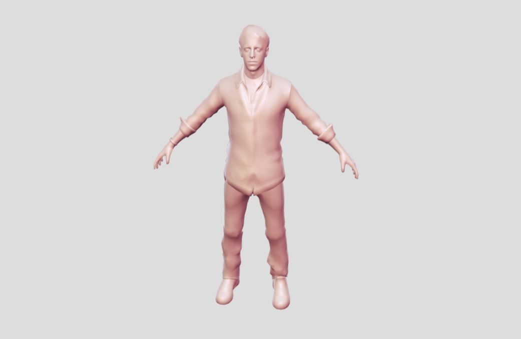 realistic man in suit 3D model_2
