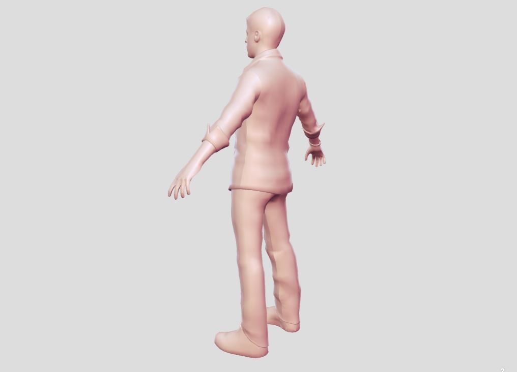 realistic man in suit 3D model_9