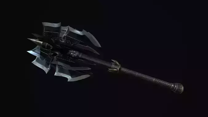 Axe Fantasy Game model Low-poly 3D model Low-poly 3D model