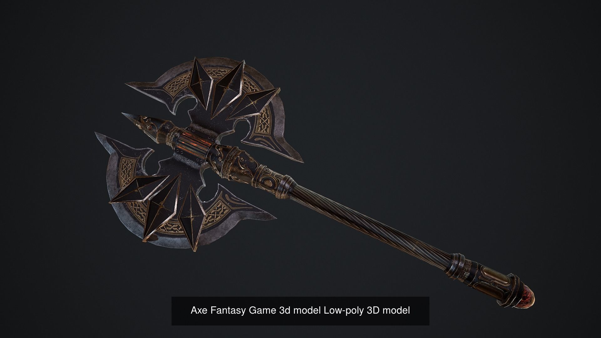 Axe Fantasy Game 3d model Low-poly 3D collections _18