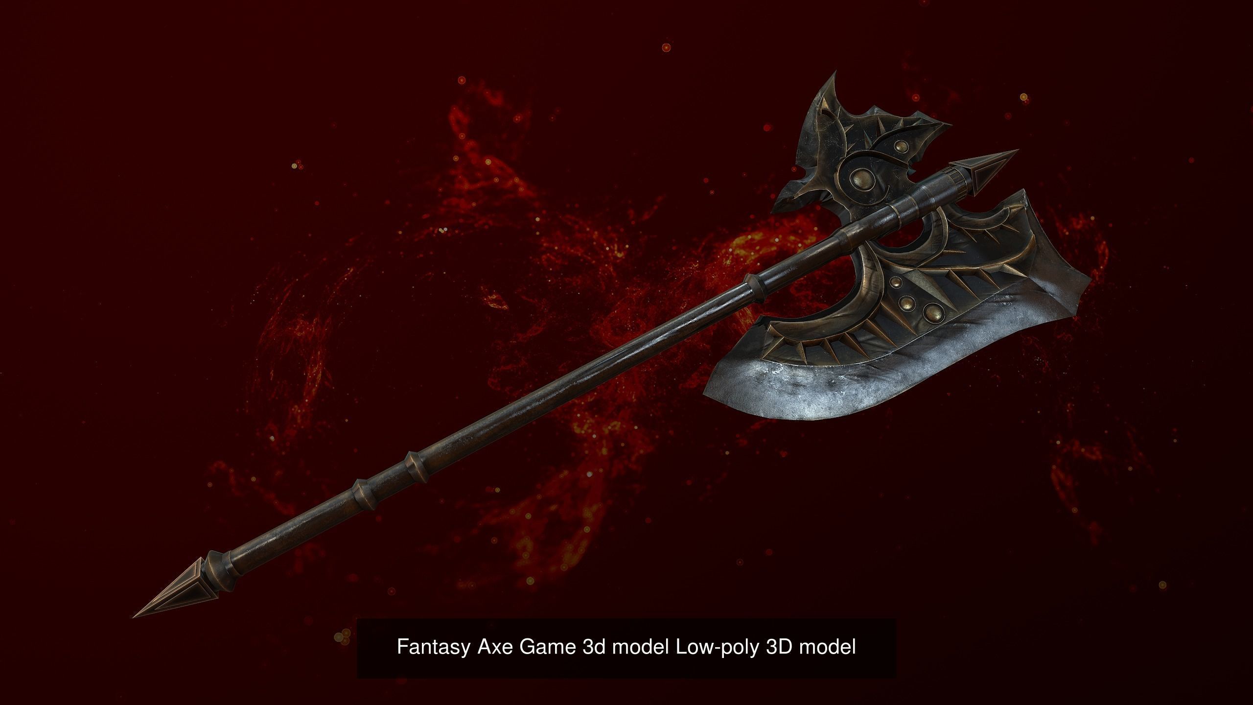 Axe Fantasy Game 3d model Low-poly 3D collections _19