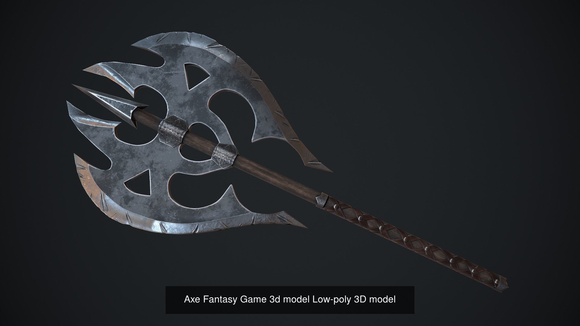Axe Fantasy Game 3d model Low-poly 3D collections _22