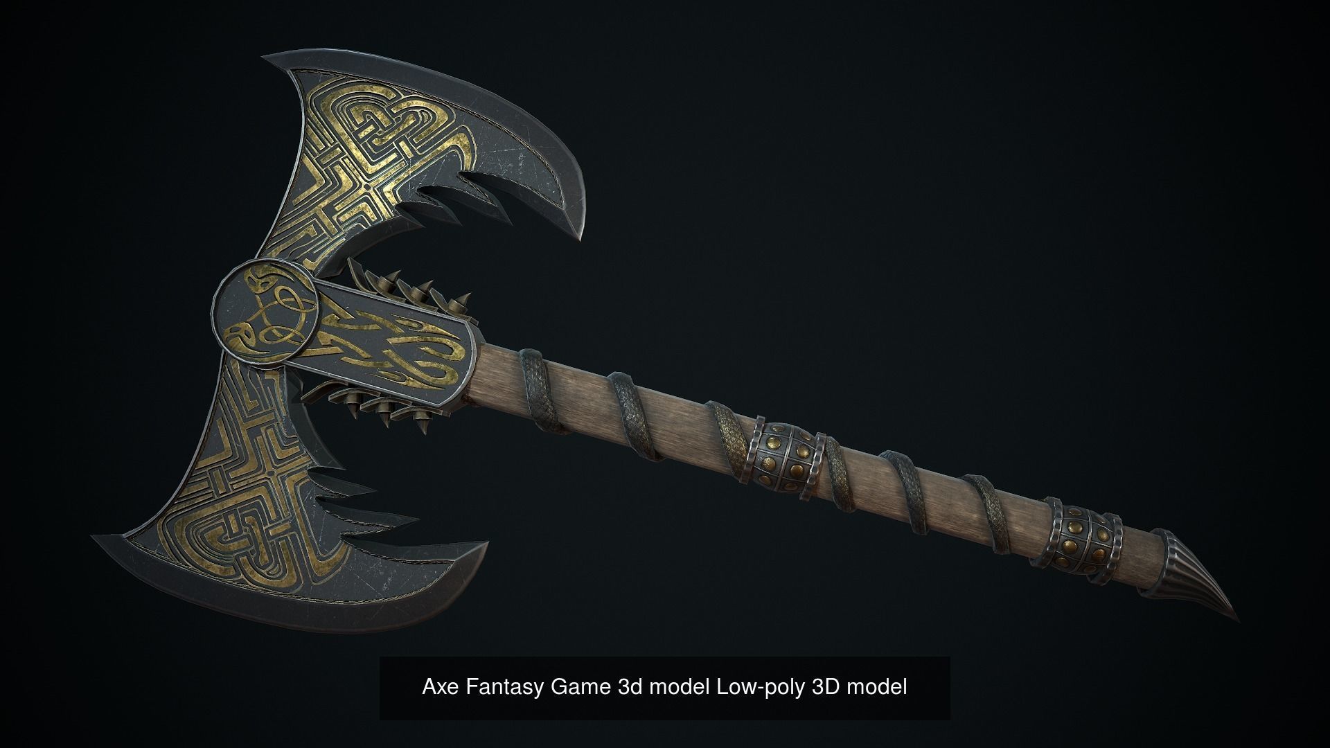 Axe Fantasy Game 3d model Low-poly 3D collections _14