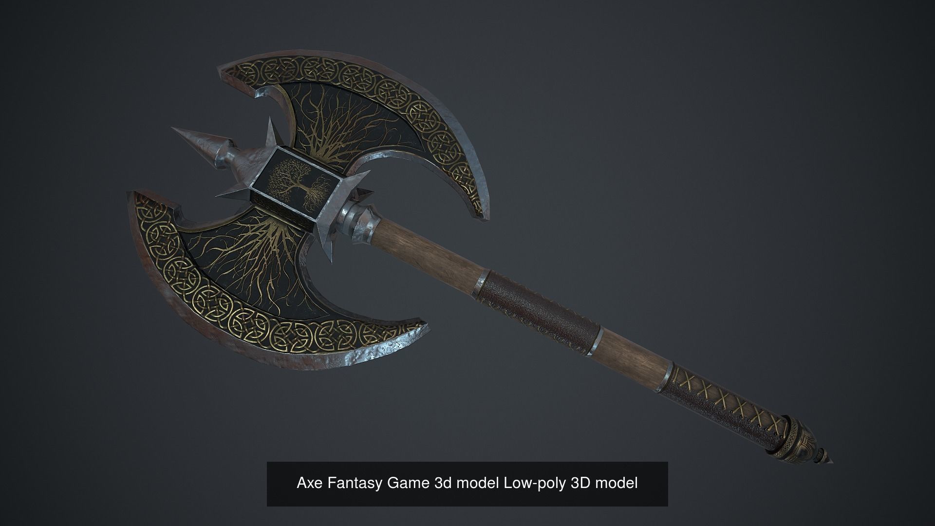 Axe Fantasy Game 3d model Low-poly 3D collections _15
