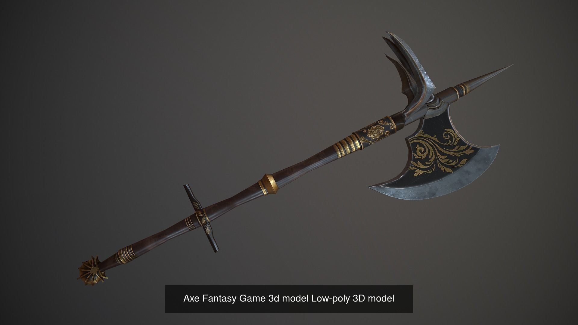 Axe Fantasy Game 3d model Low-poly 3D collections _21