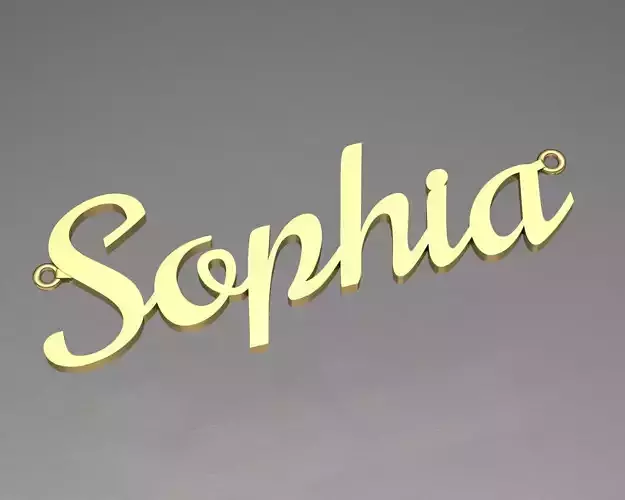 Name Necklace Sophia delicate 3dmodel 3D print model
