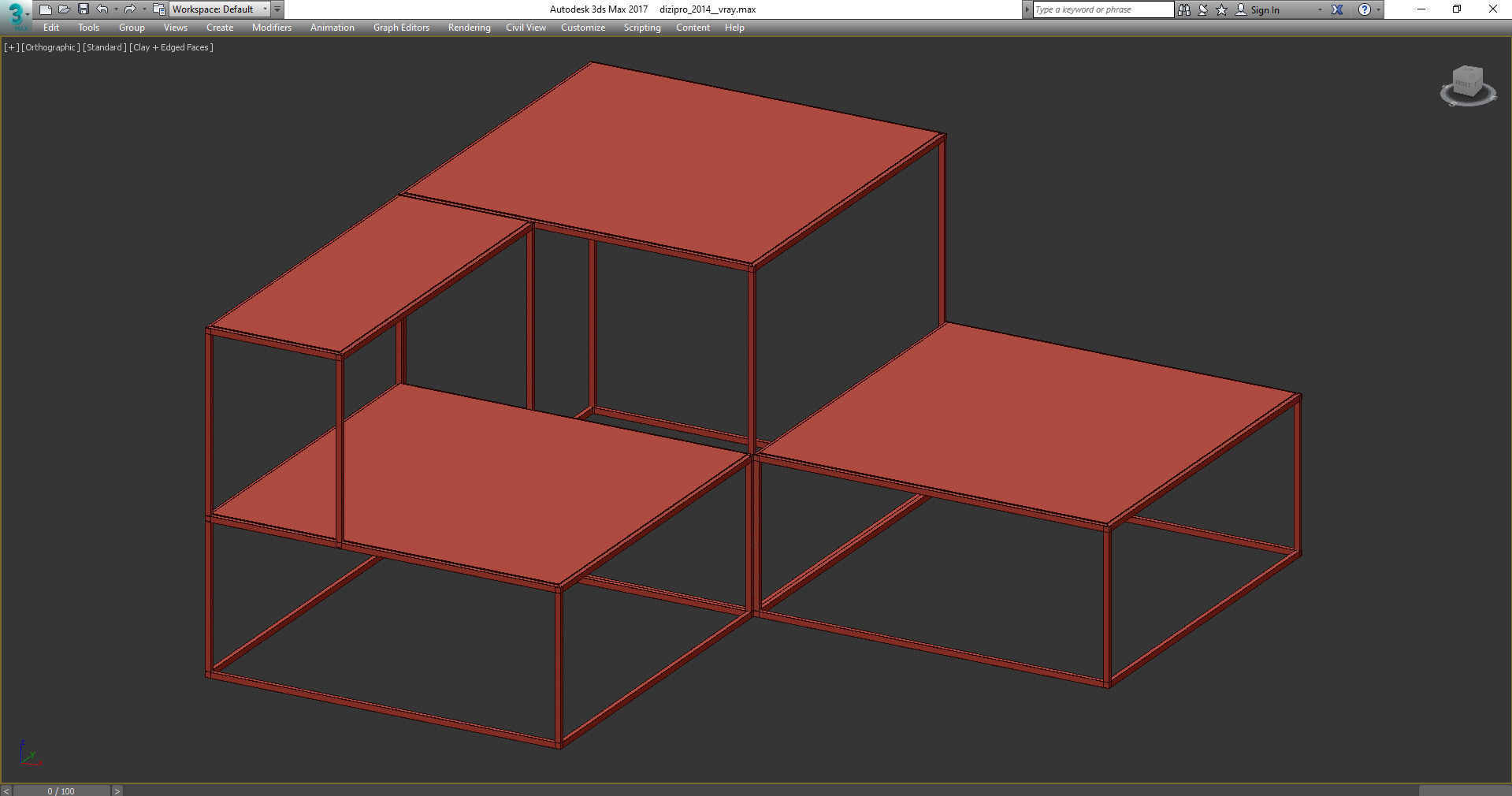 Francesca Levi KUBRIK CORTEN SET 3d model Low-poly 3D model_2