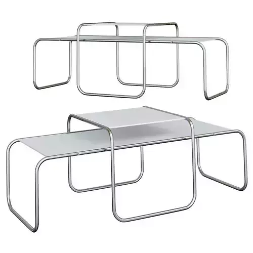 Archilab SET OF 2 COFFEE TABLES BY MARCEL BREUER 3d model