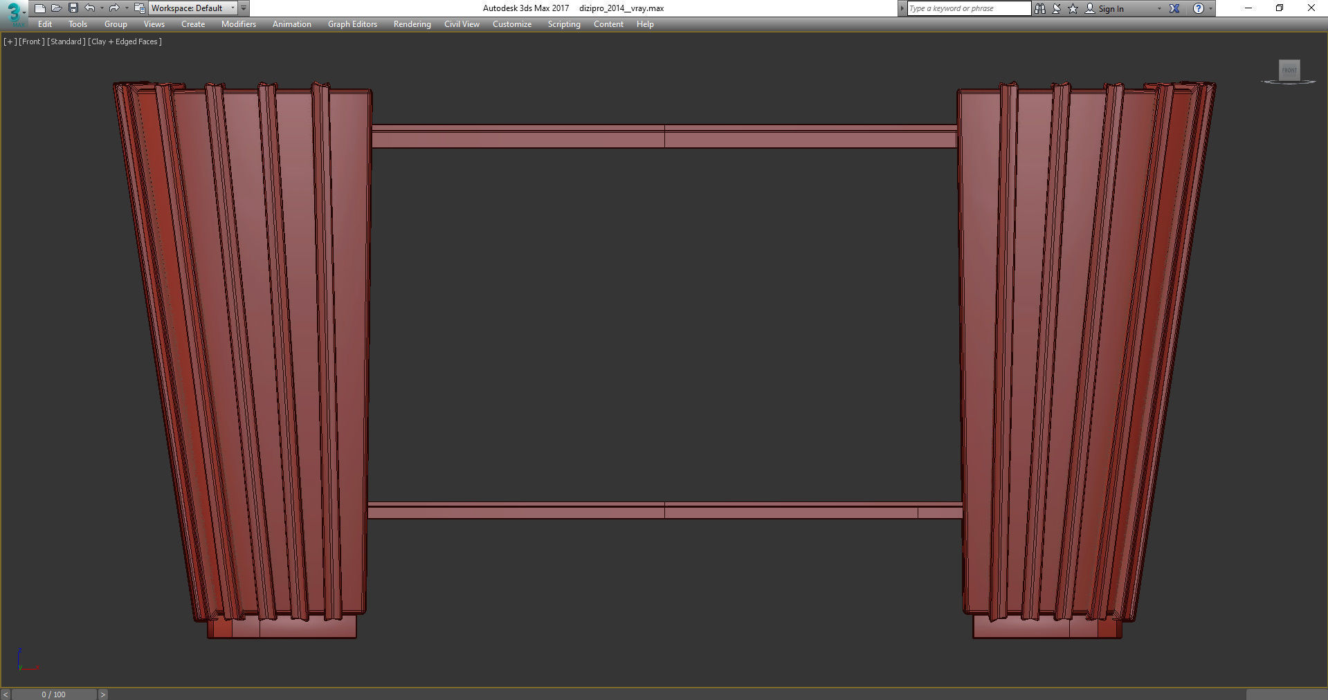 Bedding Atelier SQUARED WOODEN COFFEE TABLE 3d model Low-poly 3D model_2