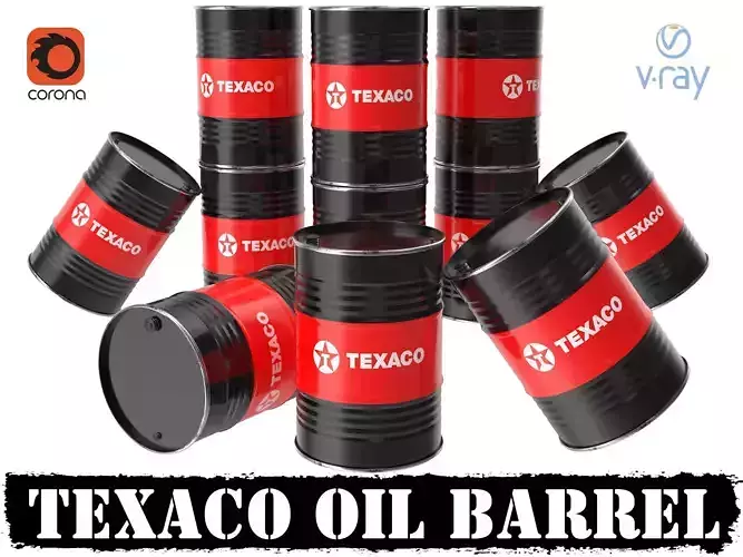 Texaco oil barrel 3D model